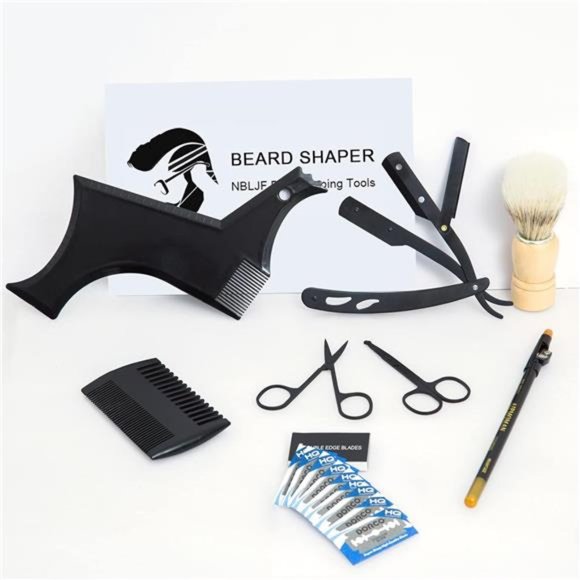 Beard Straightener for Men Include Beard Template Guide, Professional